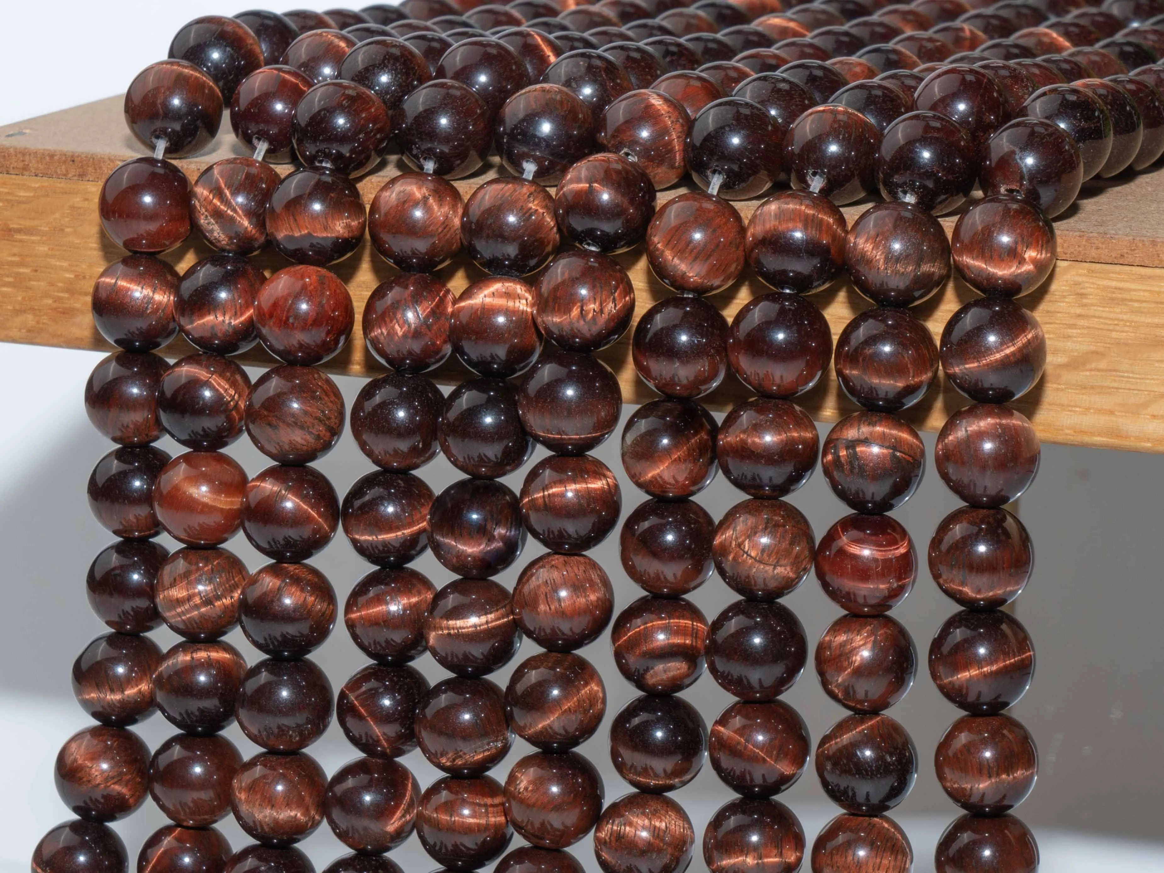 Natural Stone Mahogany Red Tiger Eye Beads  Loose Beads Round Shape Size Options 6/8/10/12mm for Jewelry beads Making