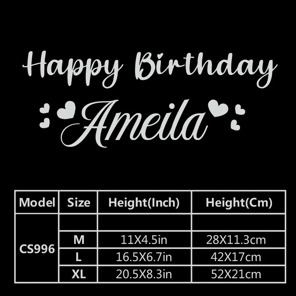 1 قطعة عيد ميلاد سعيد مخصص اسم ملصق فينيل للأطفال ديكور حفلات شخصية جدار ملصق مائي للإزالة خلفية ديكور المنزل يموت قطع