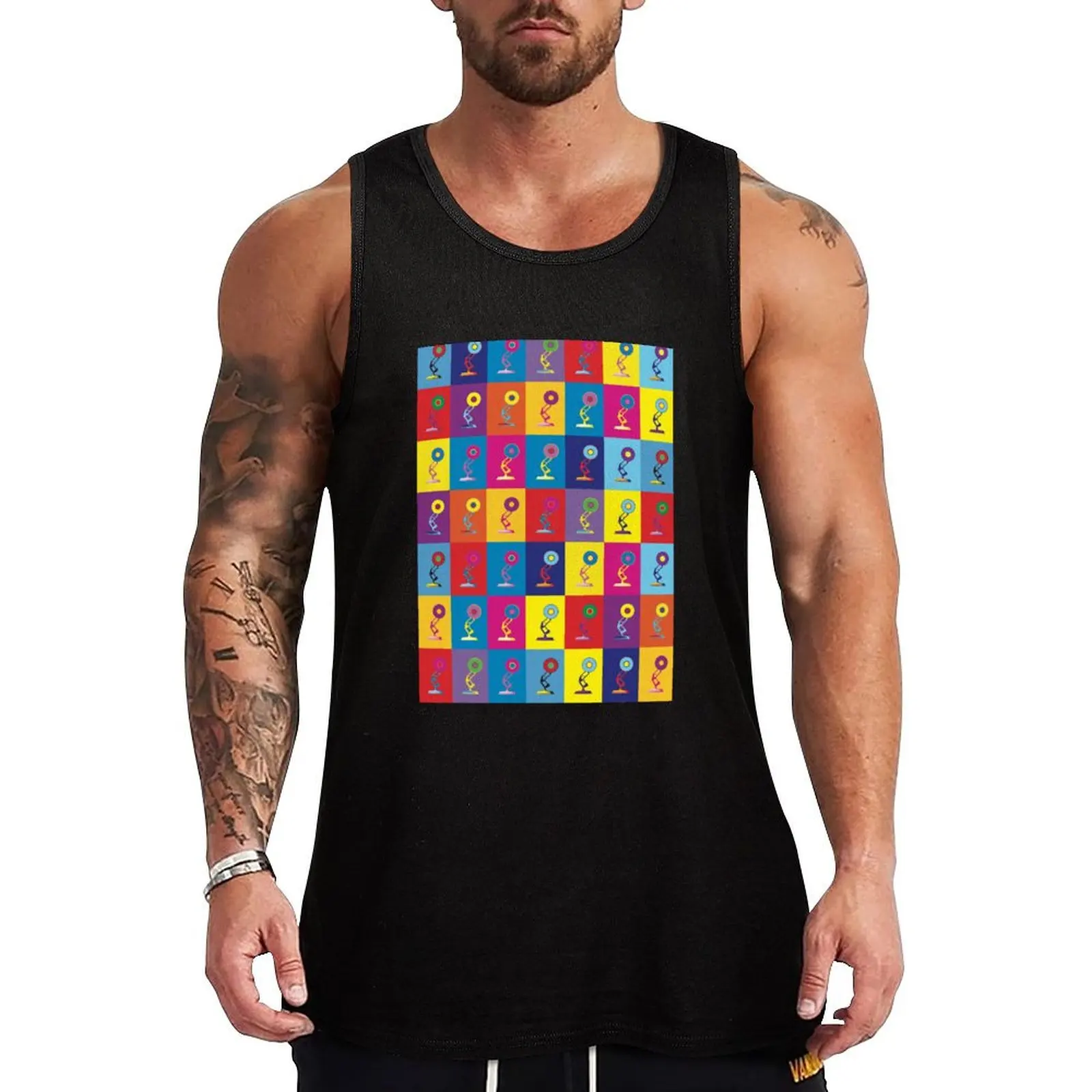 

Pop Art Desk Lamp Tank Top Breathable Athletic Tank Top Workout Quick Dry Shirt