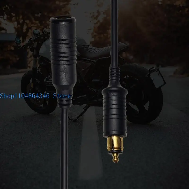 652F 300cm Motorcycle Power Cable for Din Plug Motorbike Adapter Cord