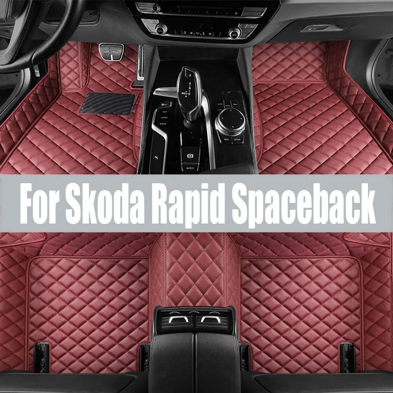 

Custom TPE Car Floor Mats For Skoda Rapid Spaceback 2014 2015 2016 2018 2019 2020 Waterproof Auto trunk mat Interior Carpet