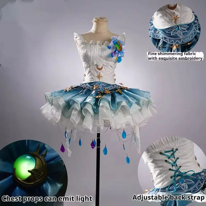 Costume de danseuse de personnalité errante au clair de lune, Costume de jeu de mode, uniforme de jeu de rôle d'halloween, en Stock