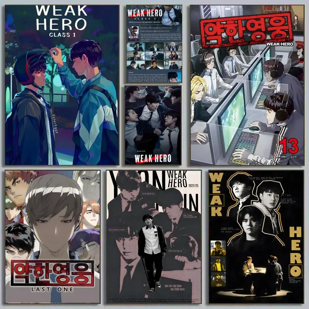 W-Weak Hero Class Poster Self-adhesive Art Waterproof Paper Sticker Coffee House Wall Decor