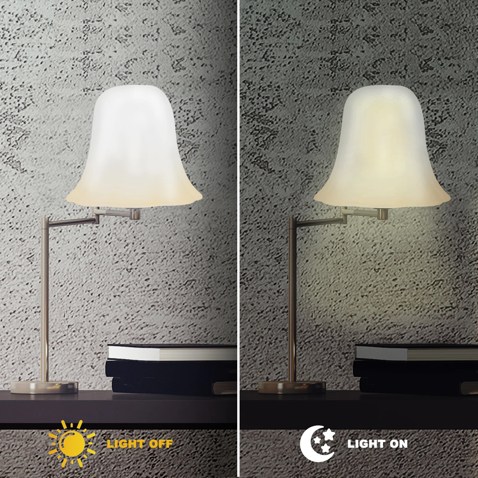 

Glass Lamp Shade Frosted Finish for Chandelier Pendant Light Ceiling Wall Floor Lamp E27 Socket Replacement Shade Softens Bright