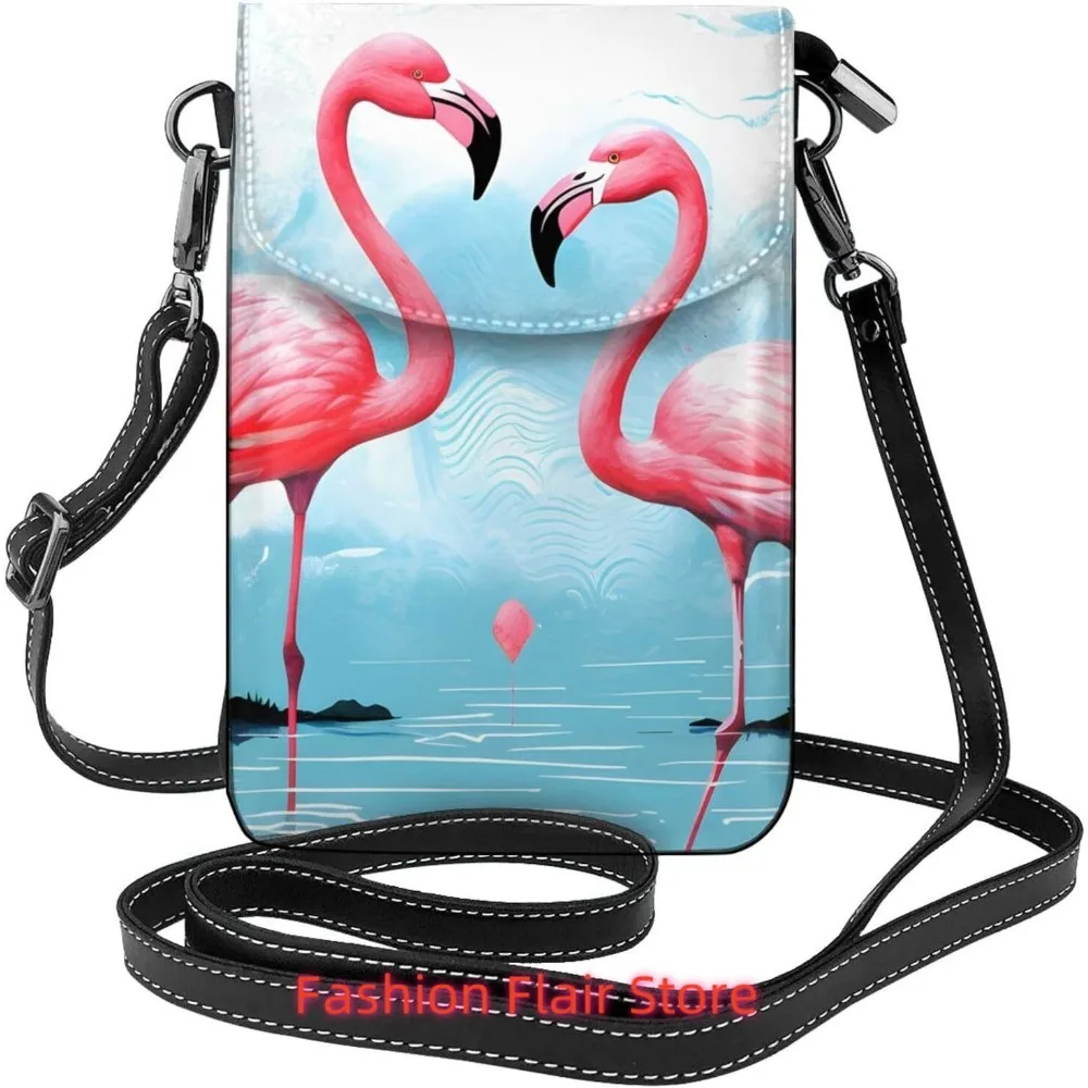 

Милая забавная сумка через плечо с фламинго для женщин, маленькая дорожная сумка из искусственной кожи для мобильного телефона, легкий мини-кошелек для телефона, кошелек Cross B