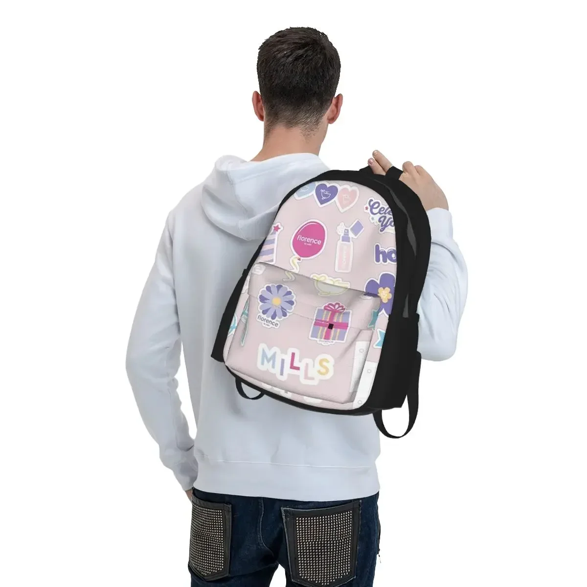 Florence By Mills Millie Bobby Brown Backpack Student BookBag Kids School Bag Computer Shoulder Bags for Men Women