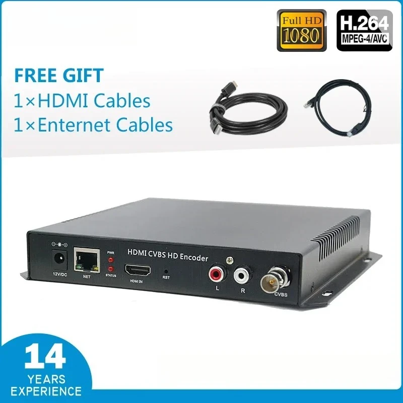 2025 Youtube Live Broadcasst CVBS 1080 p Live Streaming Analog Video Encoder