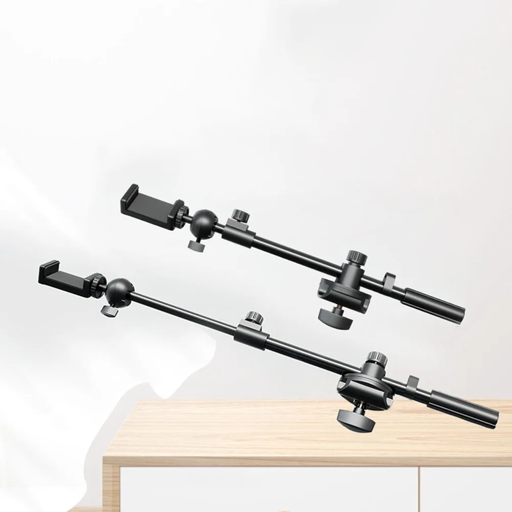 Bracket Microphone Stand Black Extension Holder Reliability Rotating Clip Mic Portable Wide Compatibility 55CM