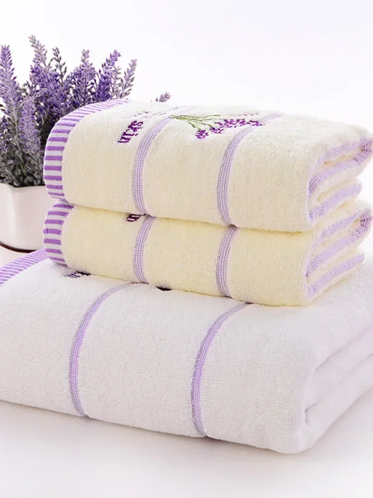 Set Thick Super Bath Face 3 Towel Piece Cotton Absorbent Adult