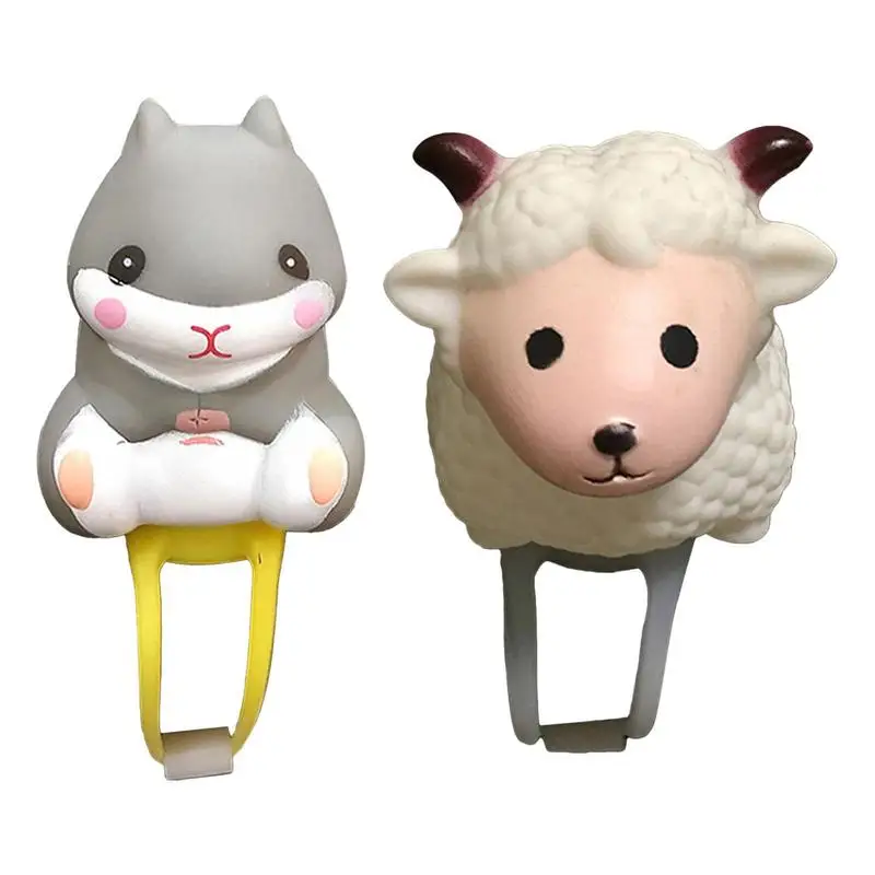 Bike Bell for Kids Bicycle Bell Bike Horn Cute Animal Squeeze Toy Bike Bells for Handlebar with Sound & Light Bicycle Bell for
