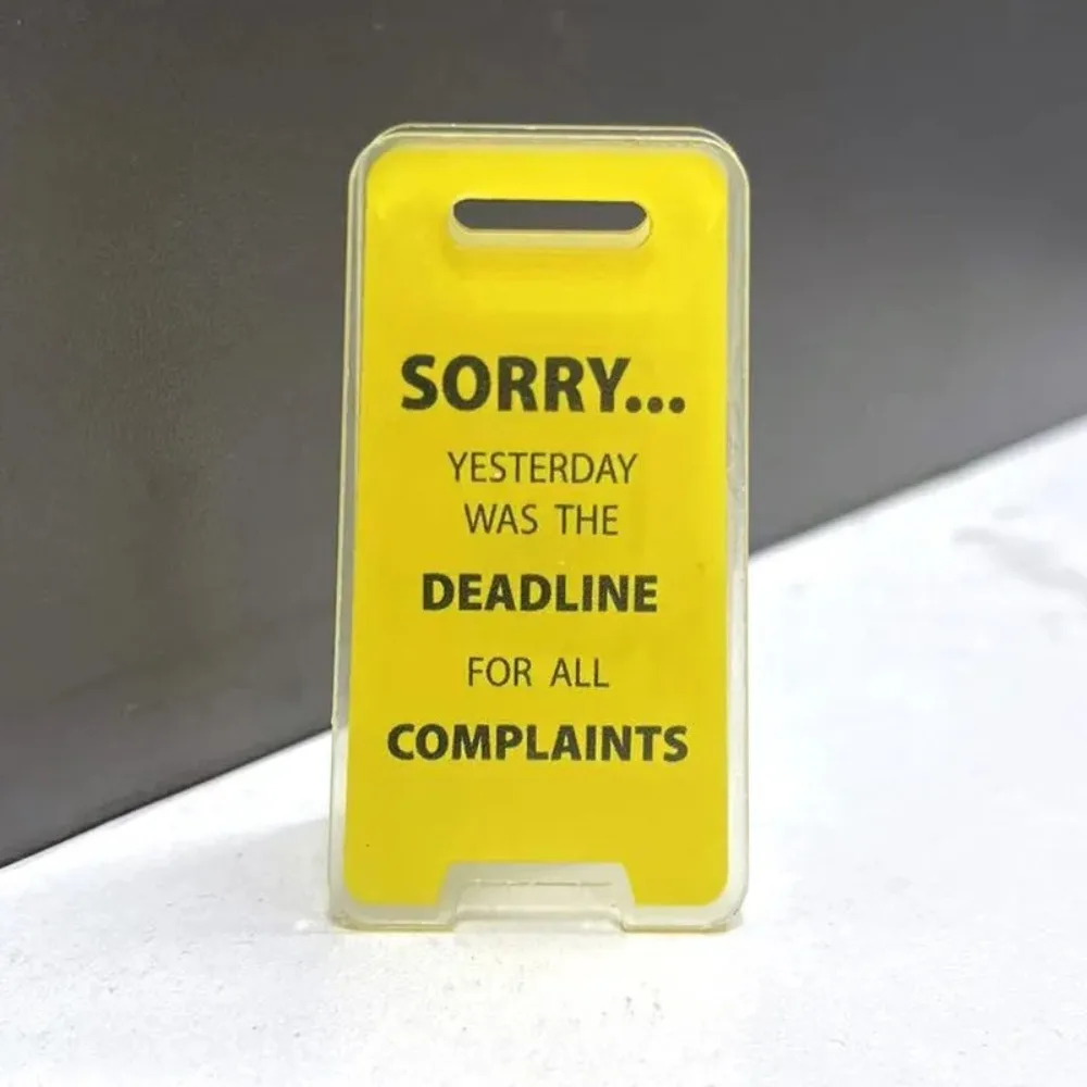 

Прочный акриловый держатель для заметок, двухсторонний, «Извините, вesterday сделал мертвую линию» для всех совместей, настольный зажим для хранения вывесок, офисный зажим