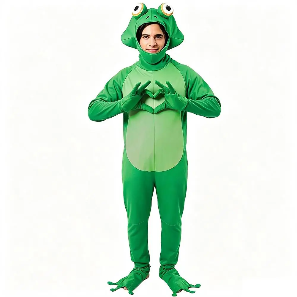 Combinaison Grenouille Verte Adulte avec Capuche – photo 7