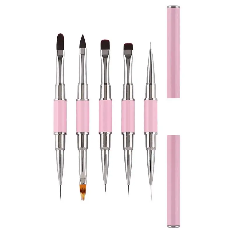 New Nail Brush Double Head Liner Brush Nails Accessories Painting Pen Gel Brush Flower Drawing Painting Pen Manicure Art Tools