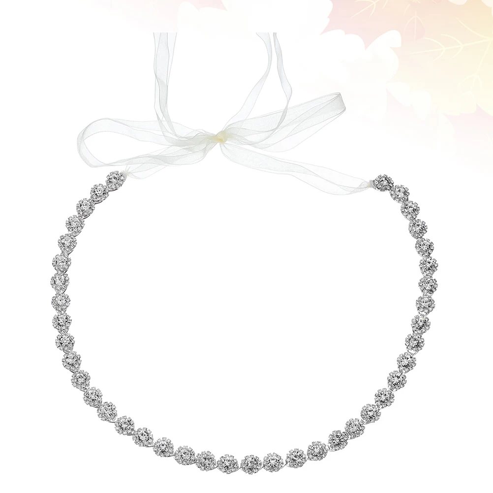 

Bride Wedding Belt Crystal Bridal Waistb Simple Silver Bridesmaid Dress Belt Elegant Decor For Photo Taking Party Occasions