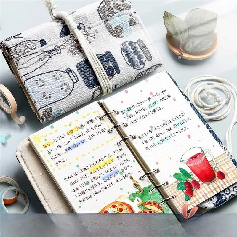 Creative Handwritten Recipe Notebook Loose Le DIY Cooking Book Baby Food Diary Food Journal ABENUOR Hard Cover 6K Size