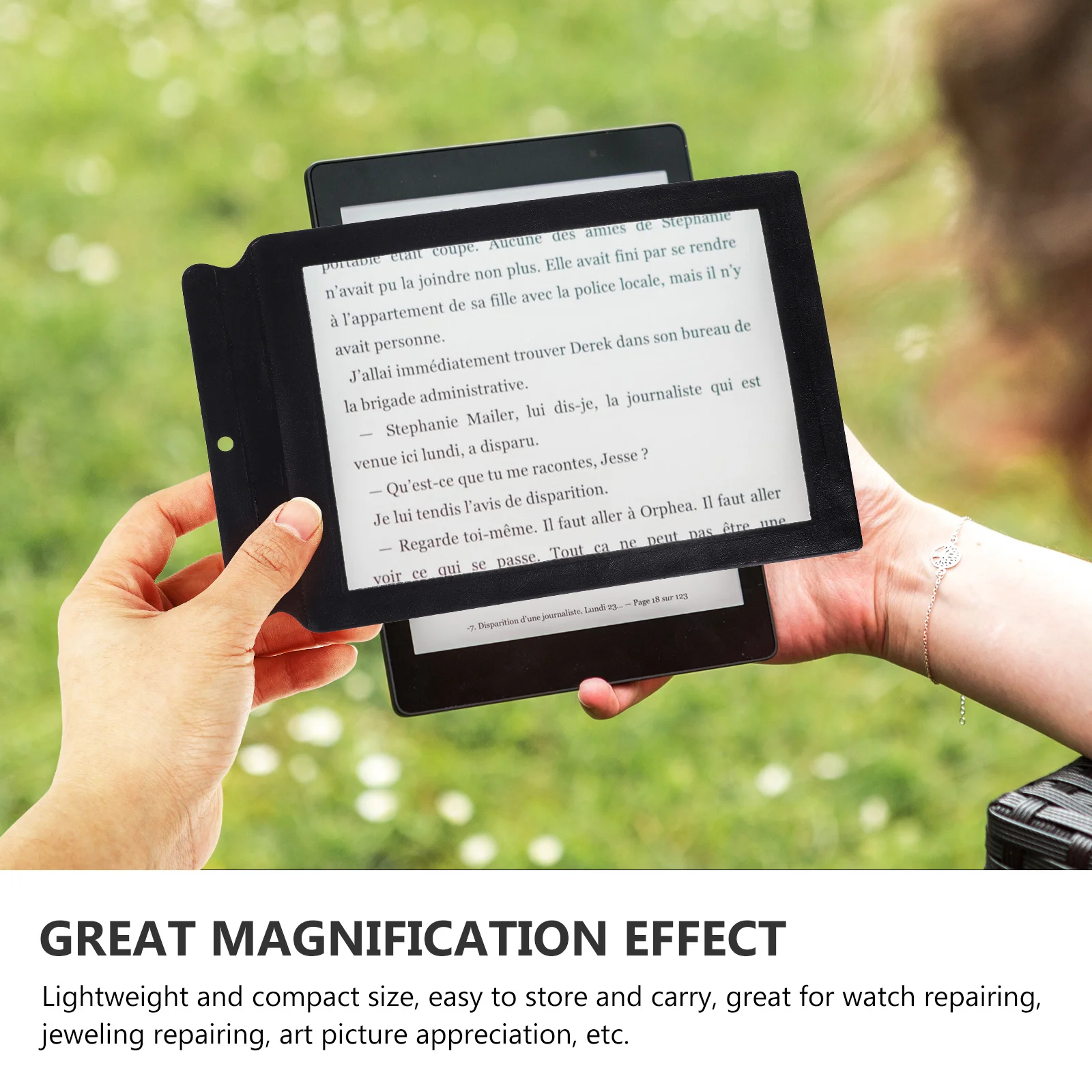 

1pcs Handheld Magnifying Glass Hd Reading Magnifier For Books Newspapers Maps Electronics Elderly Low Vision Lightweight