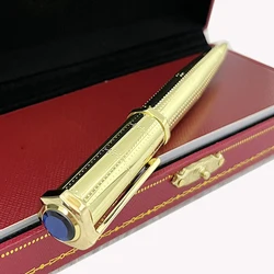 Lanlan Classic Octagon penna a sfera di lusso argento Clip dorata con numero di serie scrittura liscia