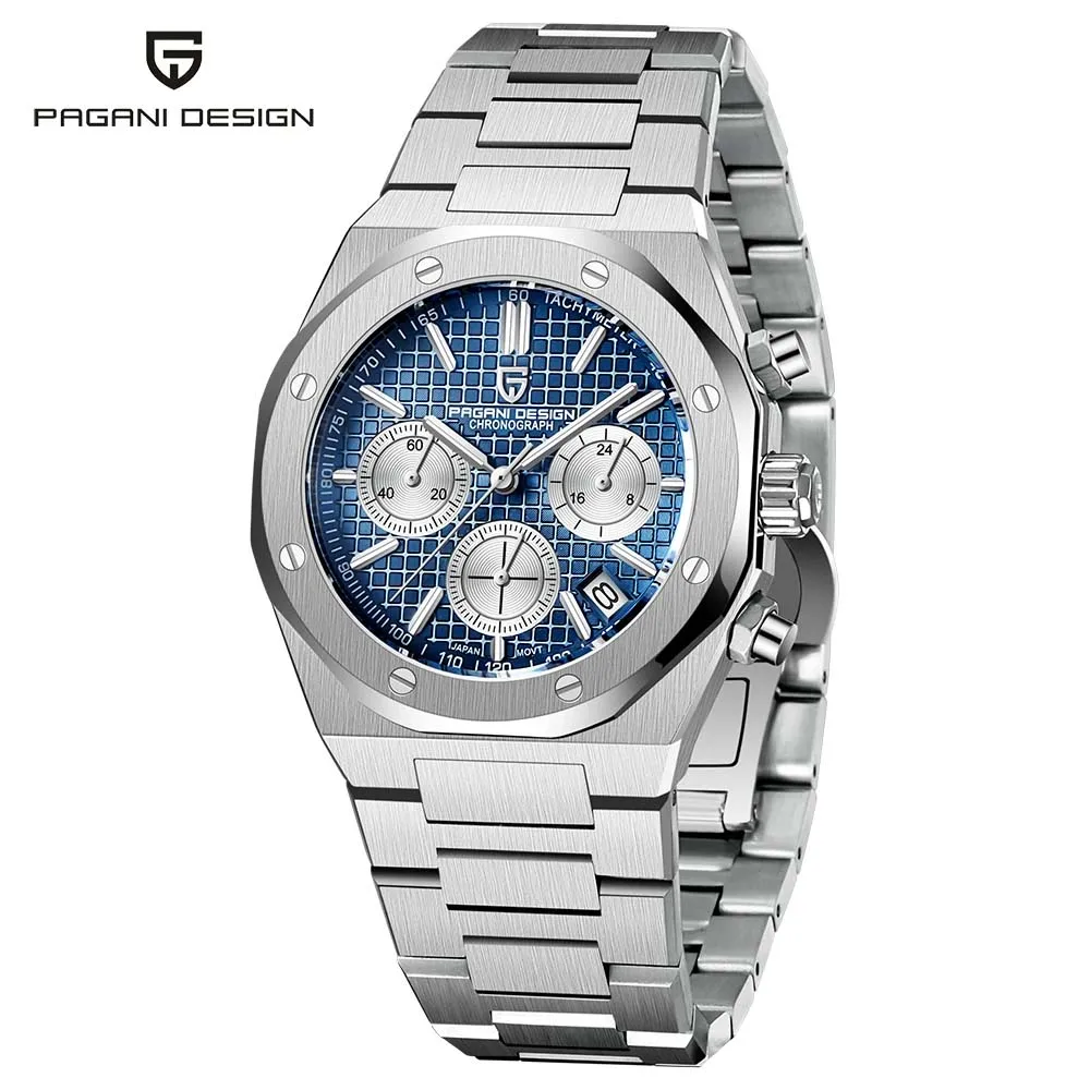 

PAGANI DESIGN PD1707 Top Automatic Quartz Watch Stainless Steel Luxury Sapphire Sports Clock Japan VK63 Chronograph reloj hombre