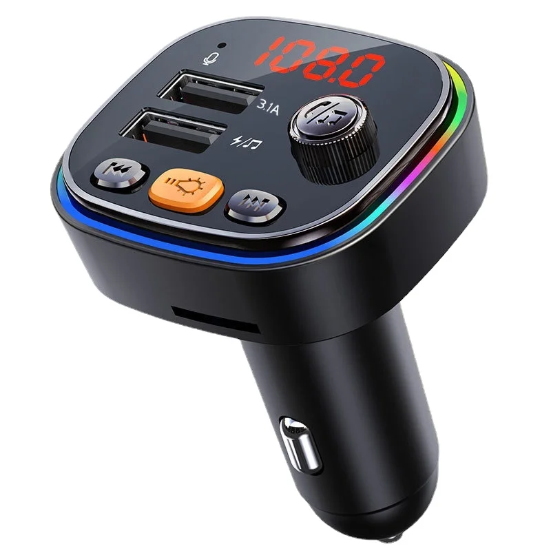 C20 Car Bluetooth MP3 Player with Card Slot/U Disk, Lossless Sound Quality, Hands-free Calling, FM Transmitter, Car MP3