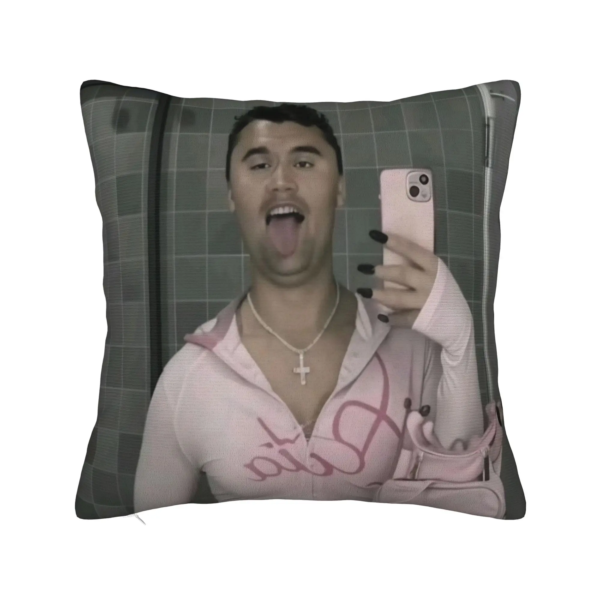 Decorative Pillowcase Charlie Kirk Funny Meme  Merchandise Home  Pillow Case Cover Square Multi Size