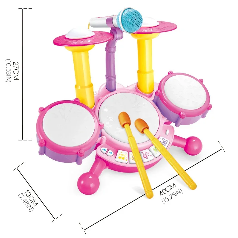 Kids Jazz Drum Musical Toys Set Toddler Baby Percussion Drum Instruments Montessori Toys for Toddlers Early Educational Toy Gift
