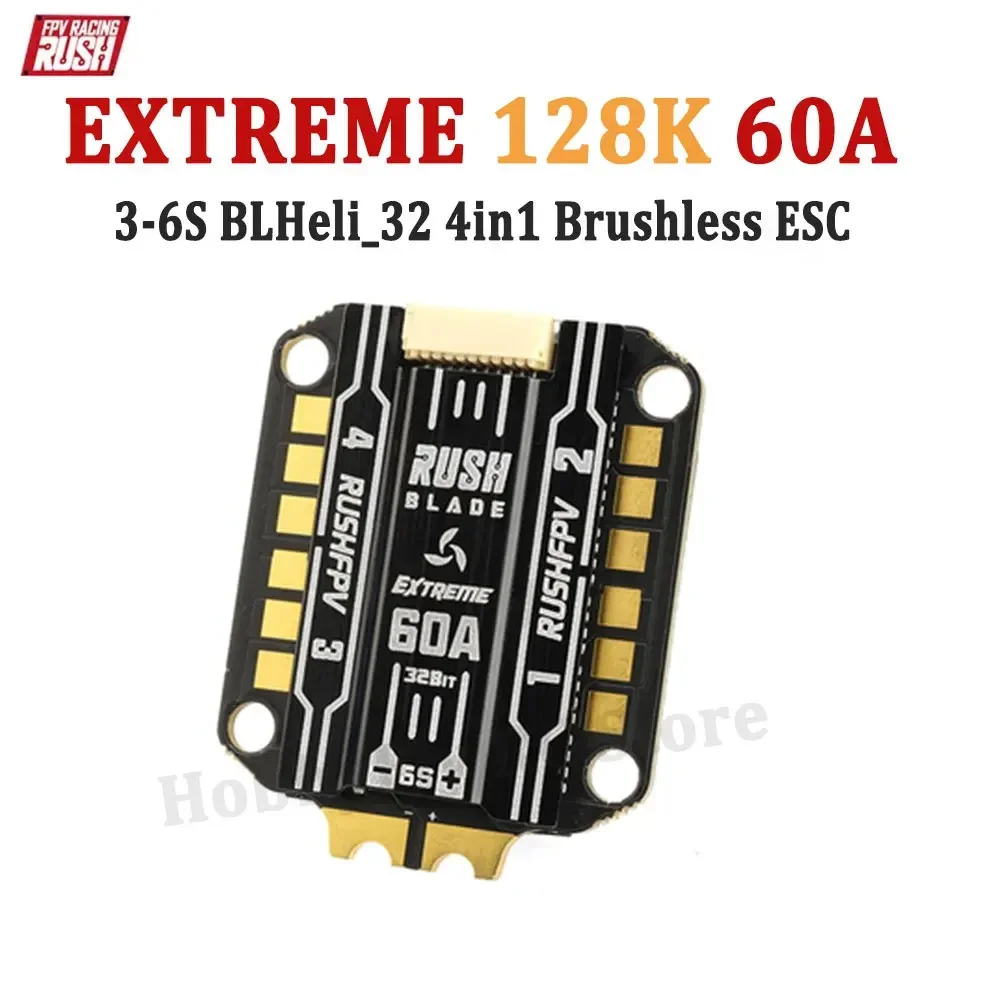 RUSHFPV RUSH BLADE 60A EXTREME 128K 305MM 3 6S BLHELI32 4IN1 BRUSHLESS ESC FÜR RC FPV RACING DRONES