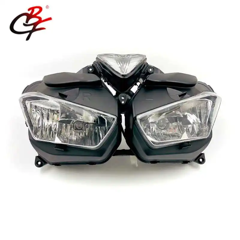 CBF Motorcycle black plastic front headlamp complete assembly for YAMAHA YZF R15 motorcycle parts headlight element