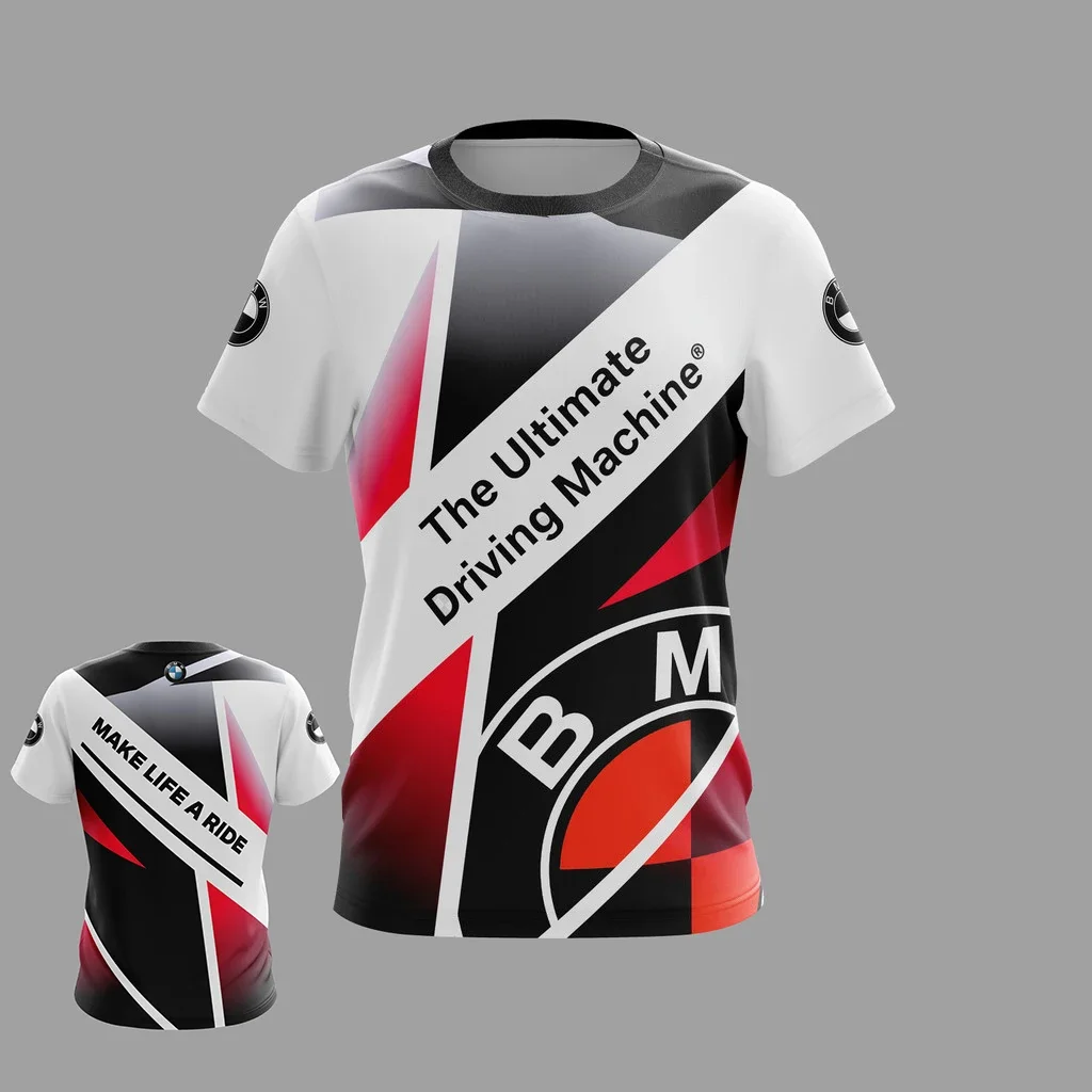 

2025 Summer BMW Motorcycle Racing Men's Quick-Drying Luxury Short Sleeve T-Shirt Comfortable and Breathable Casual Fashion Loose