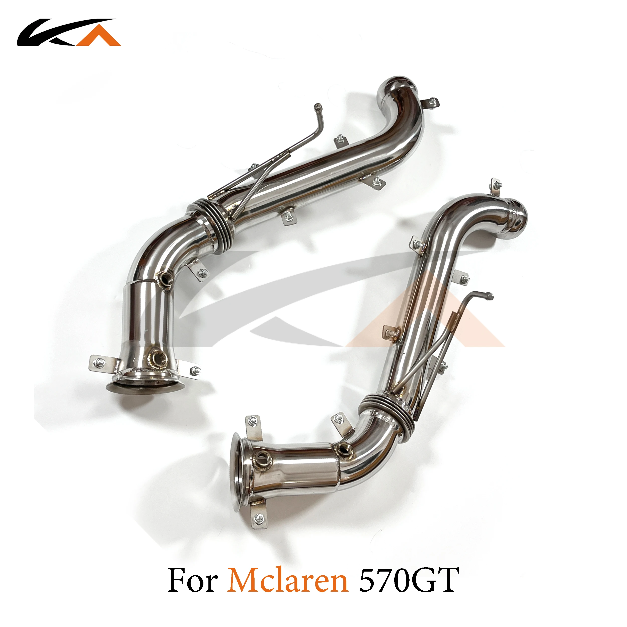 KA Tuning downpipe exhaust for McLaren 570 570S 570GT 3.8T axle pipe performance parts heat shield catalysis