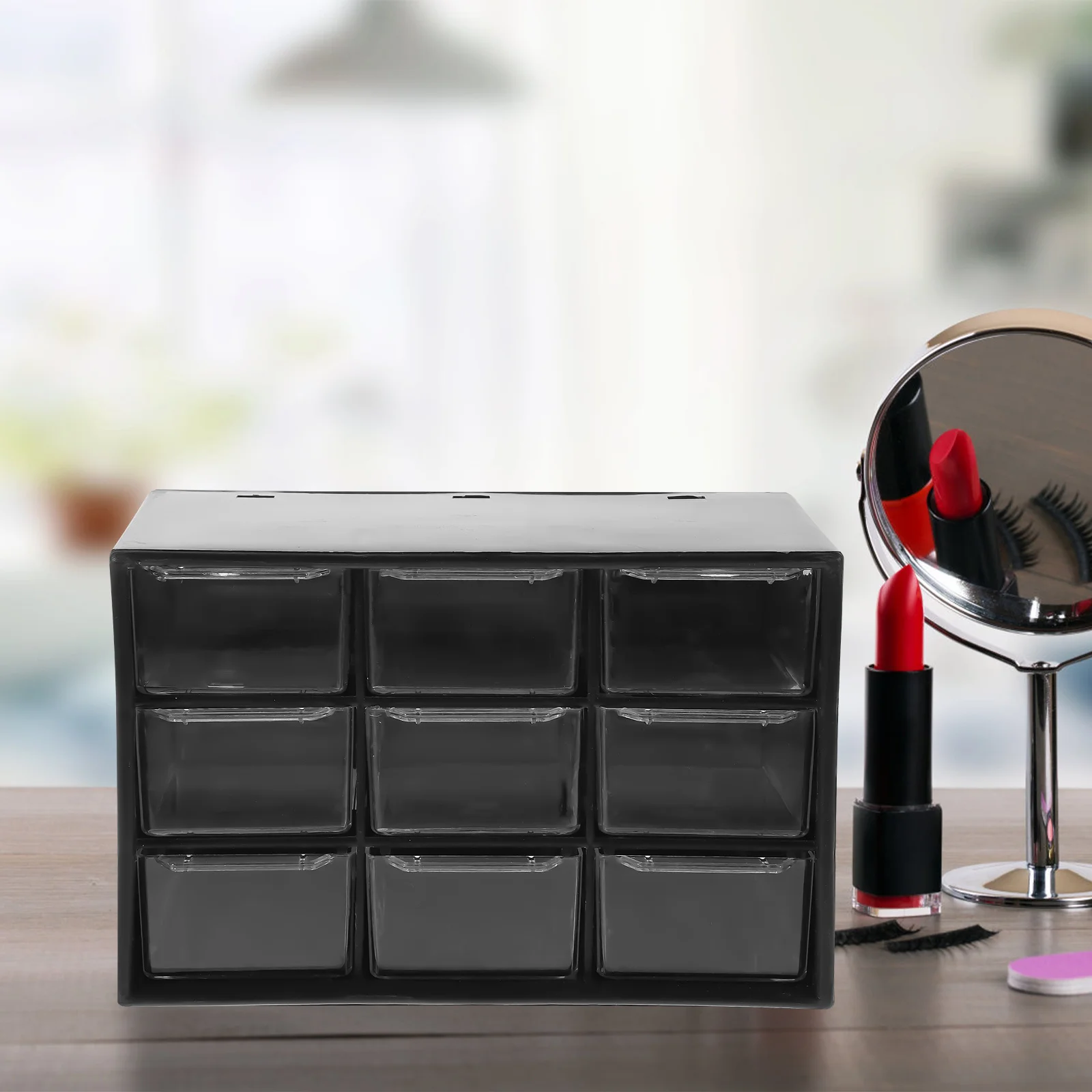 

Multifunction Desk Organizer Storage Box Drawer Style Stationery Holder Black Desktop Organizers For