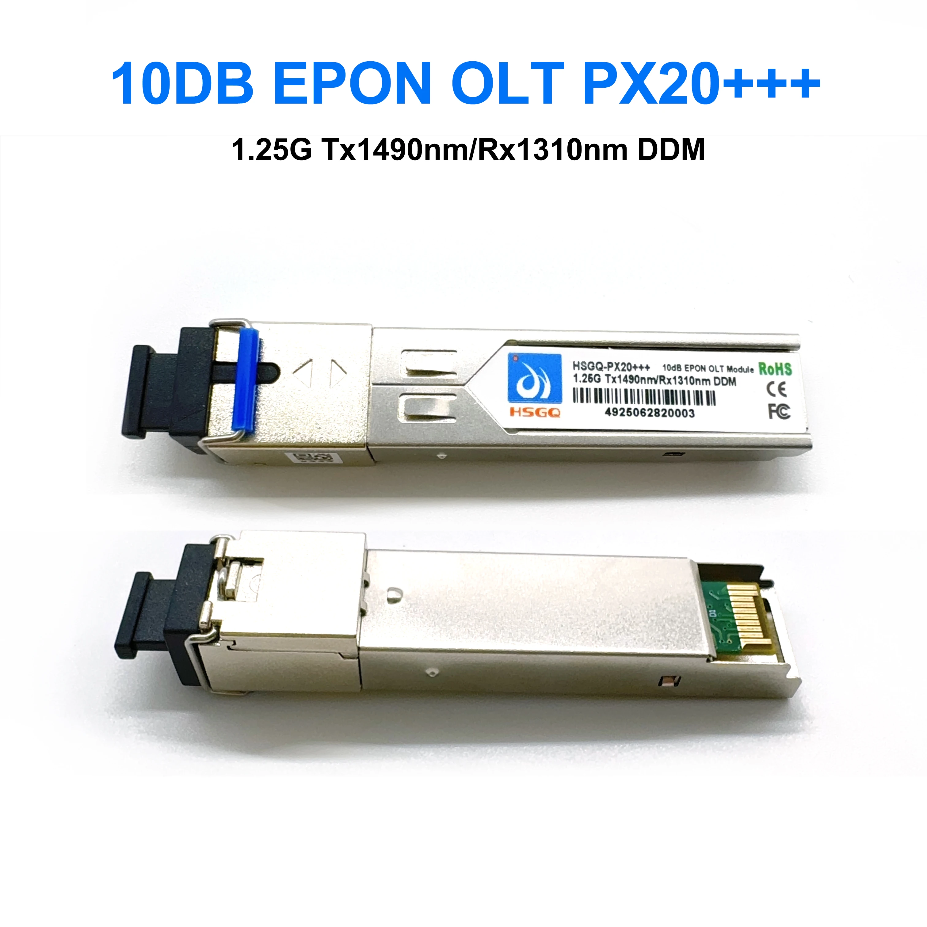 

SFP 10dB Optical Fiber Module 1.25G EPON OLT PX20+++ SFP Tx1490/Rx1310nm SFP EPON OLT OpticModules 10dB Transceiver SC Connector