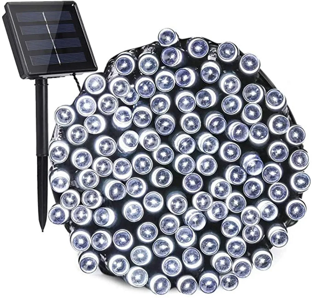 10m 20m 100 200led Solar Außen leuchten wasserdichte Feen girlande Lichter Weihnachts feier Halloween Dekorationen Solar leuchten