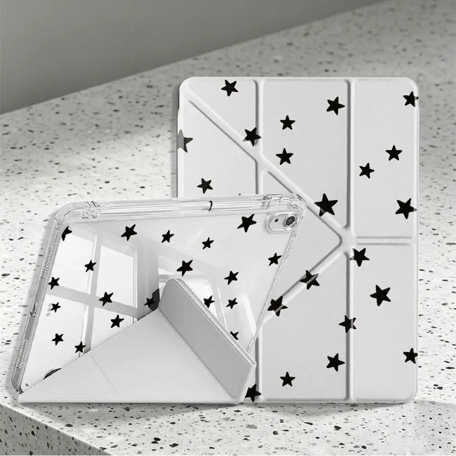 Tablet Case For Samsung Galaxy Tab S7 FE S9 Plus A9 Plus S8 S10 Lite A8 A11 With Pen Slot Cover Creative Little Star Art