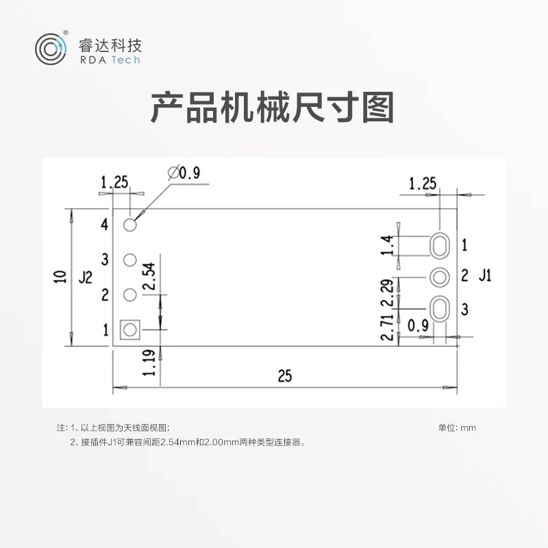 Ruida 24G human body presence sensor module USRR235-C millimeter wave radar module intelligent sensor PI