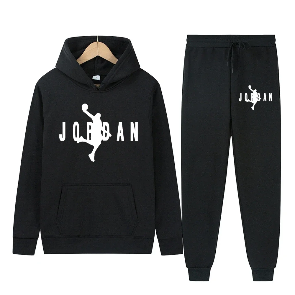 

2025 Autumn/Winter Men's jogging Fitness sportswear Set: Fashionable long-sleeved sweatshirt + casual pants 2-piece set