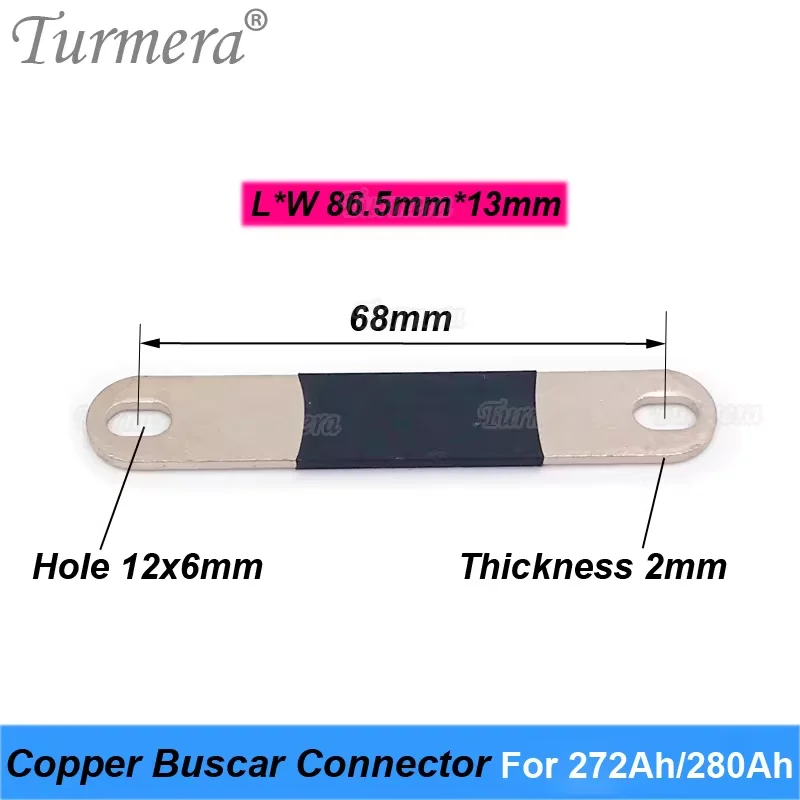 Turmera Copper BusCars Connector for 3.2V Lifepo4 Battery 90Ah 280Ah  Assemble for 36V E-Bike and Uninterrupted Power Supply 12V