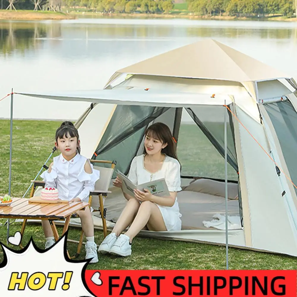 

Easy Pop Up Camping Tents Waterproof Large Size Family Tent Automatic Quick Opening Dome Tent for Camping Hiking & Traveling