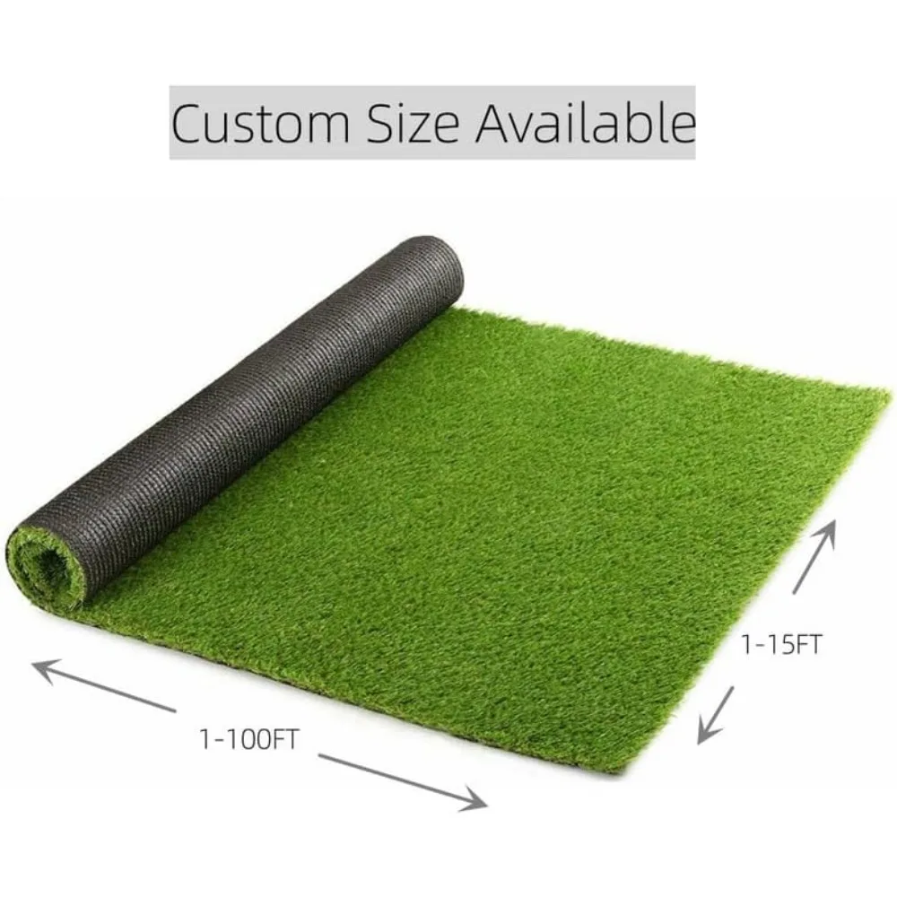 Lea Ange artificielle pour intérieur et extérieur, faux tapis Enge, fausses herbes, 4x47 pieds, épaisseur 1.38 po