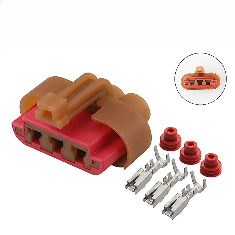 3 Pin Automotive waterproof connector water tank Radiator electronic fan plug 4938402-1 With terminal pins For Ford Mondeo