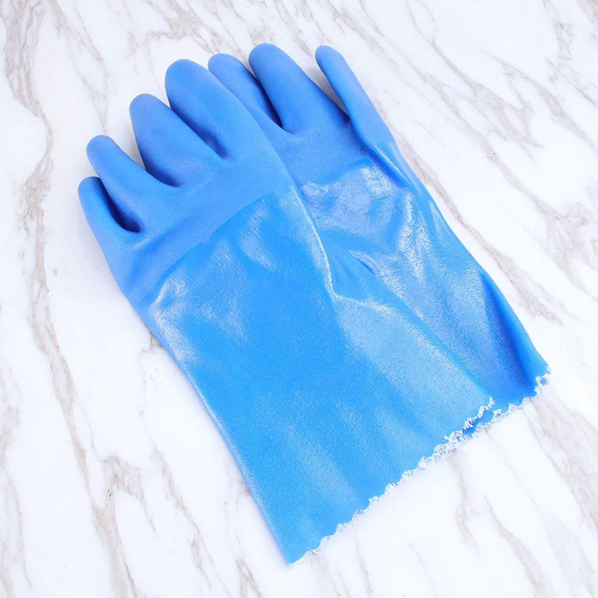 

2pcs Anti Slip Industrial Long Cuff Waterproof Rubber Gloves For Adult Oil Resistant Skidproof Acid Alkali Protection Work