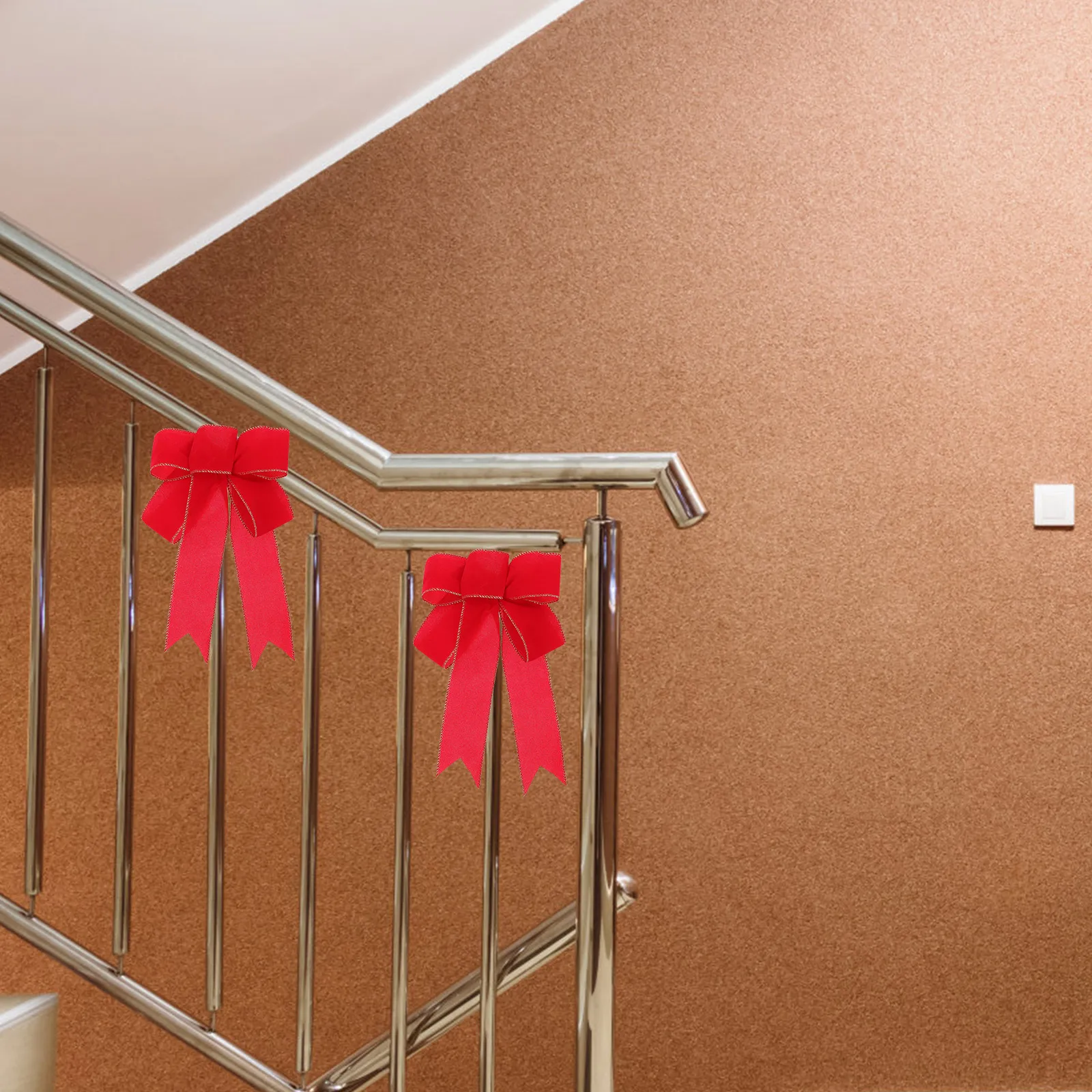 

4Pcs Elegant Bows Christmas Tree Decor DIY Gift Wrapping Xmas Elements Bowknot Shatterproof Holiday Adornment Elegant Ornaments