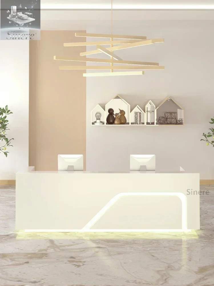 

Company front desk Simple modern reception desk Hotel information desk Beauty salon White checkout page Office bar