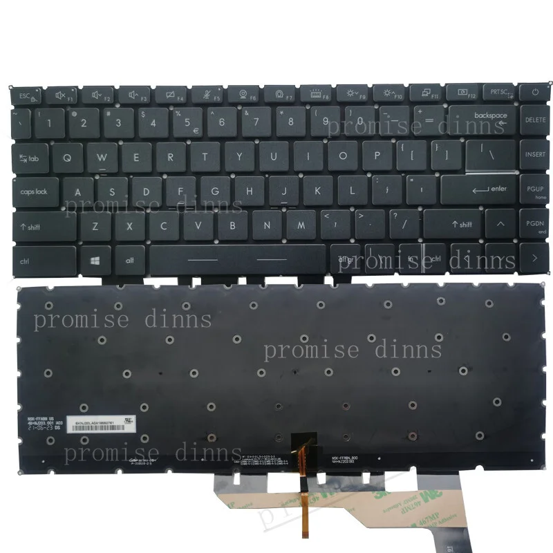 M  Laptop For MSI Summit B14 A11M B14 A11MOT B15 A11M B15 A11MT Keyboard US Backlit