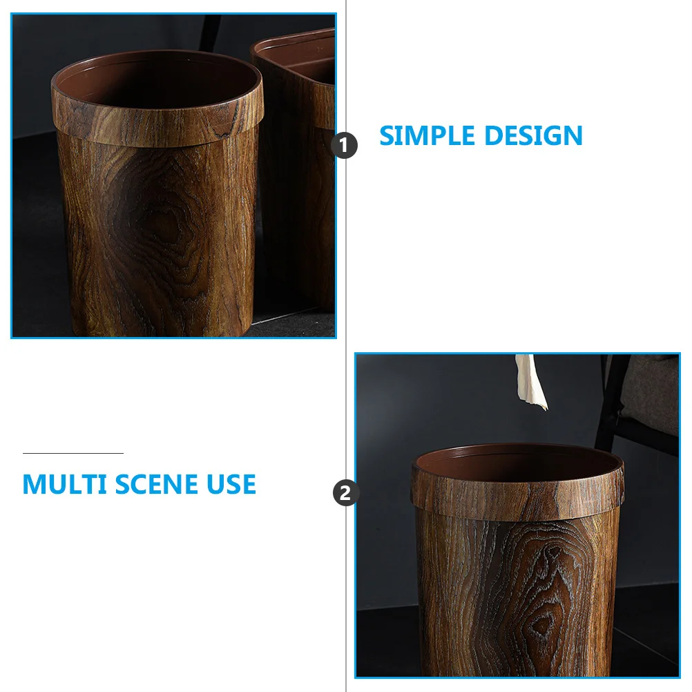 

1pc Solid Wood Trash Can Creative Storage Bucket for Home Kitchen Bedroom Living Room Environmental Protection Material Safe Use