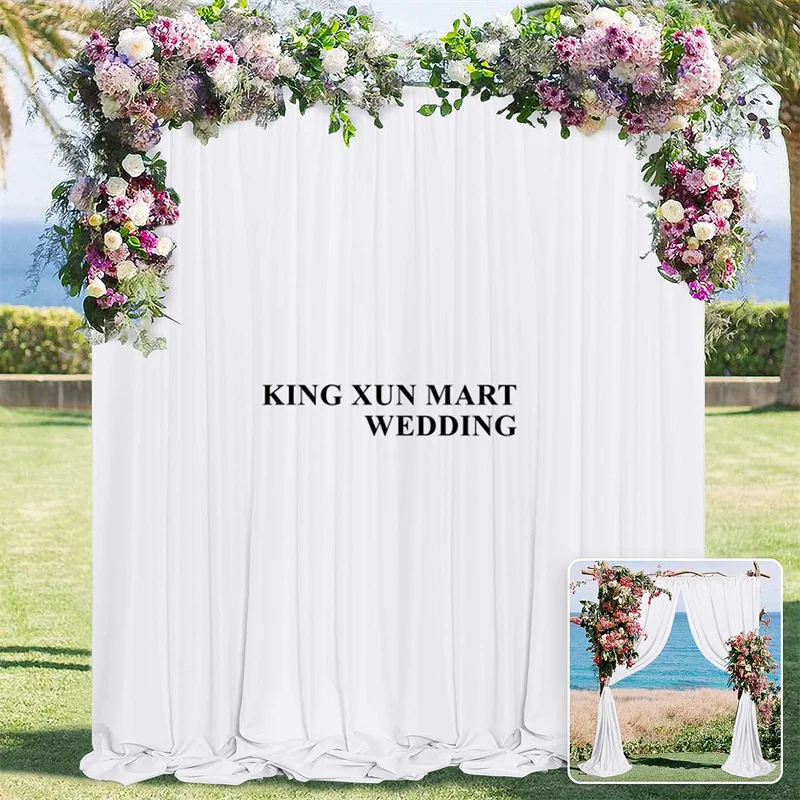 Panel Poly Wedding Backdrop Curtain Out Door Stage Background Photo Booth Baby Shower For Event Banquet Party Decoration