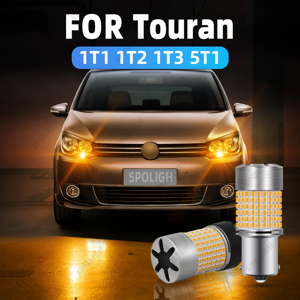 

2×Car LED Turn Signal Direction Indicator Lamp Lights Bulbs For Volkswagen VW Touran 1T1 1T2 1T3 5T1 2003-2021 Amber Front/Rear