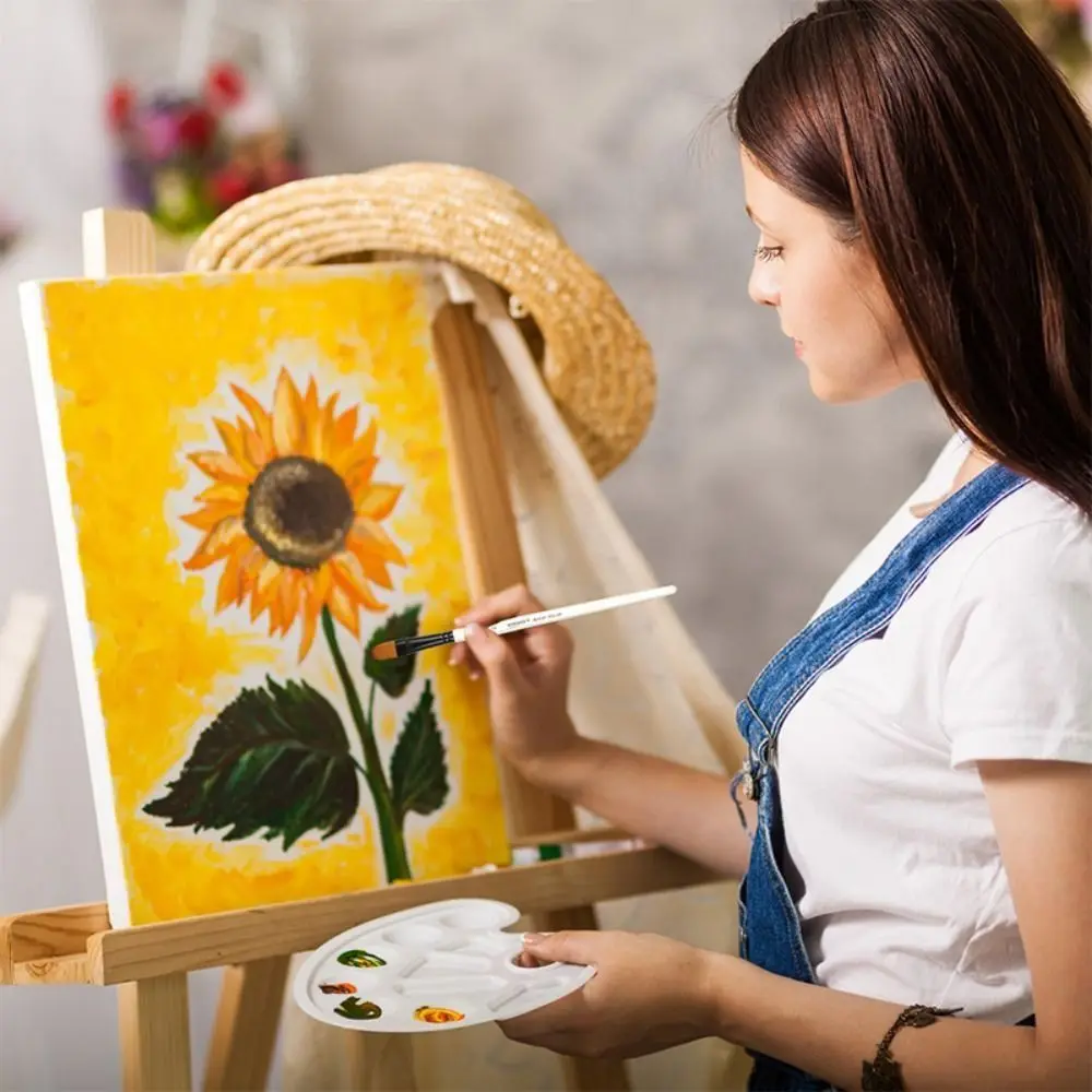 Wooden Handle Watercolor Painting Brushes Nylon Practical Watercolor Brush Professional Portable Acrylic Paint Brushes