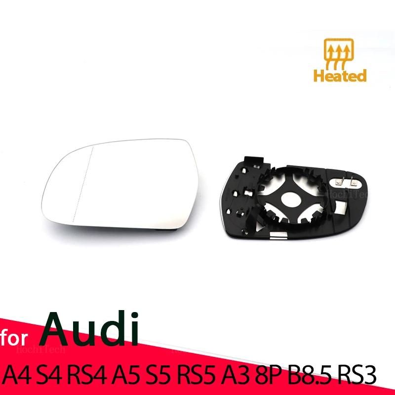 Mirror Heated Side Mirror Glass Rearview Mirror Lens for Audi A4 S4 RS4 B8.5 2011-16,  A5 S5 RS5 B8.5 10-16,  A3 8P RS3