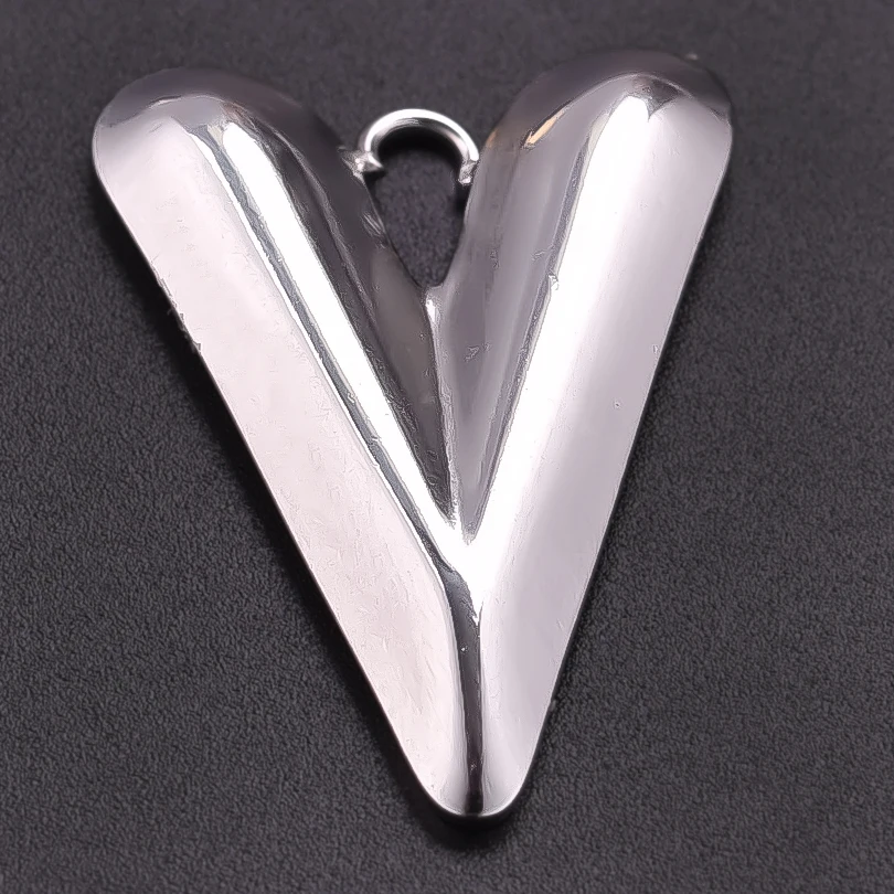 Breloque Metal Love Stainless Steel Flower Pendants For Jewelry Making Earrings Bracelets Headwear DIY Heart Charms Accessories