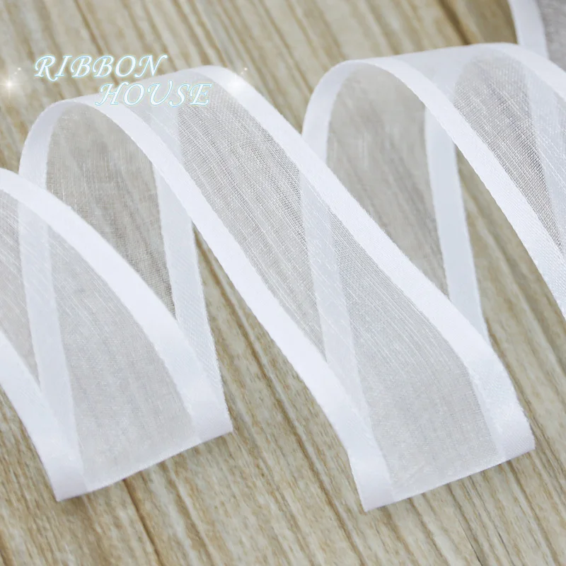 (50 yards/roll) 25mm Organza ribbon Broadside wholesale gift wrapping decoration ribbons